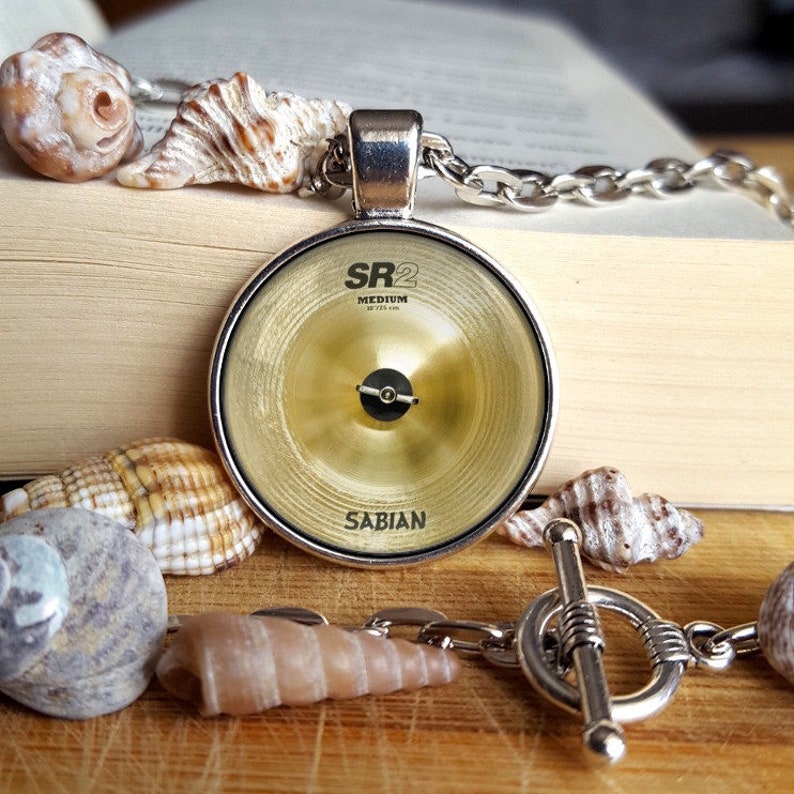 Cymbal Necklace Cymbal Pendant Music Necklace Cymbal Drums Etsy