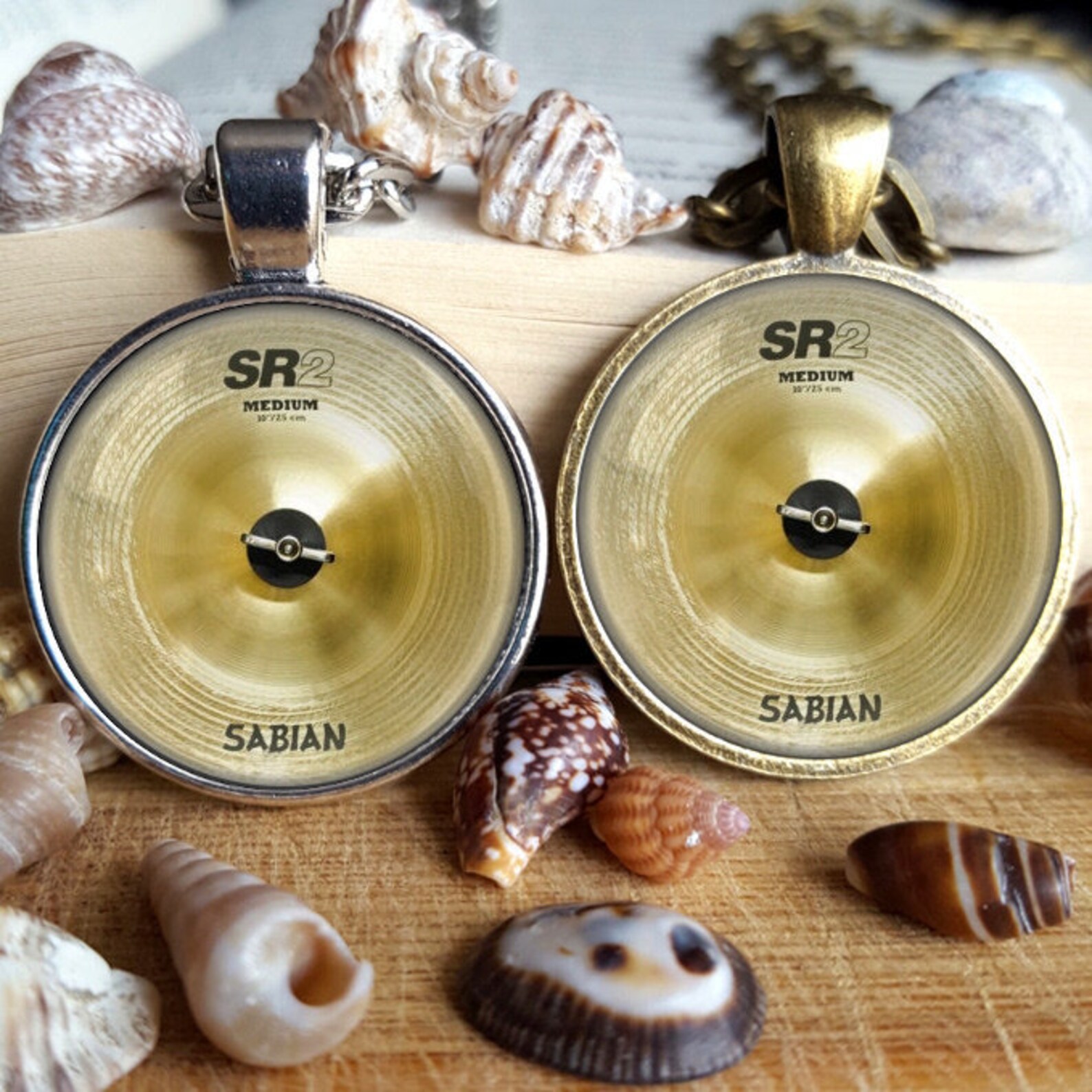 Cymbal Necklace Cymbal Pendant Music Necklace Cymbal Drums Etsy