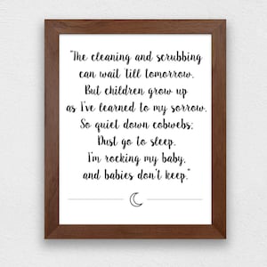 Babies Don&#39;t Keep Poem DIGITAL PDF DOWNLOAD | Nursery Decor | Nursery Print | Printable download
