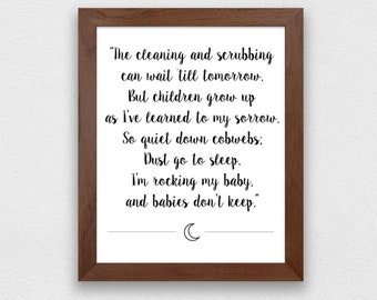 Babies Don't Keep Poem DIGITAL PDF DOWNLOAD | Nursery Decor | Nursery Print | Printable download