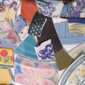 BULK Mosaic tiles,  broke dishes . Colorful!  35% Off- 4 Lbs Plus Free Shipping