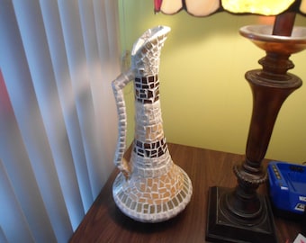 Tall, piece made, Mosaic Pitcher / Inside or Out