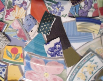 BULK Mosaic tiles,  broke dishes . Colorful!  35% Off- 4 Lbs Plus Free Shipping