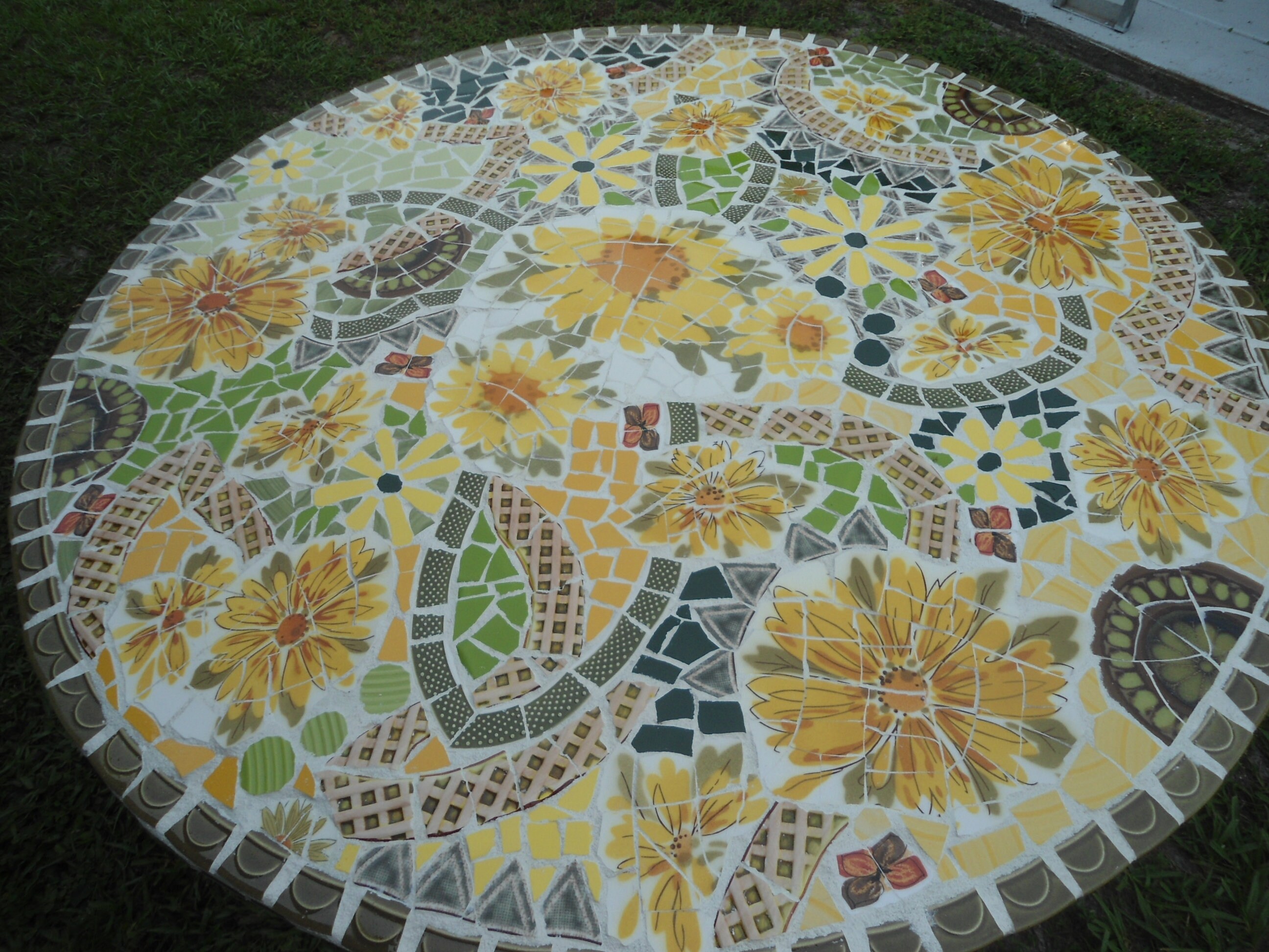 SOLD 36 Piece made MOSAIC TABLE Top / Custom Made / Etsy
