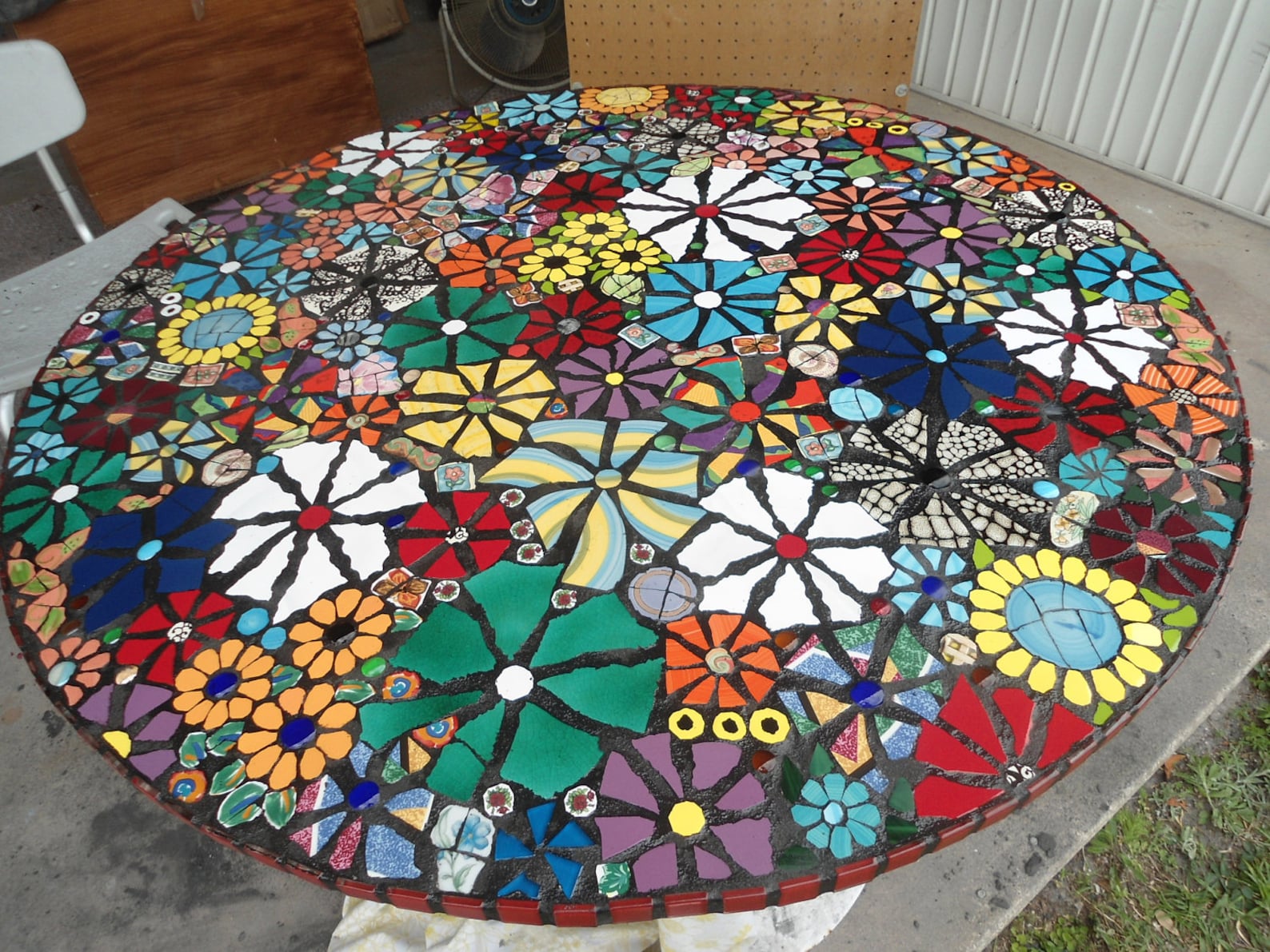 SOLD 36 Piece made MOSAIC TABLE Top / Custom Made / Etsy