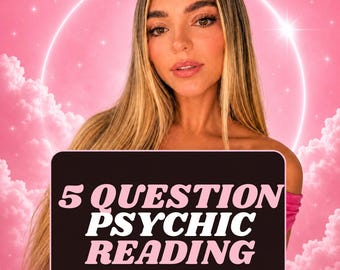 Same Hour 5 Question Psychic Reading, Accurate Love & Psychic Insights, Psychic Medium Insight, Love Tarot (Personalized Written Reading)