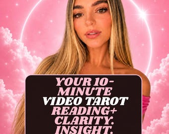 10 Minute Video Tarot Reading, Personalized Tarot Guidance, Love & Life Clarity, Psychic Insight, Spiritual Guidance, Digital Reading