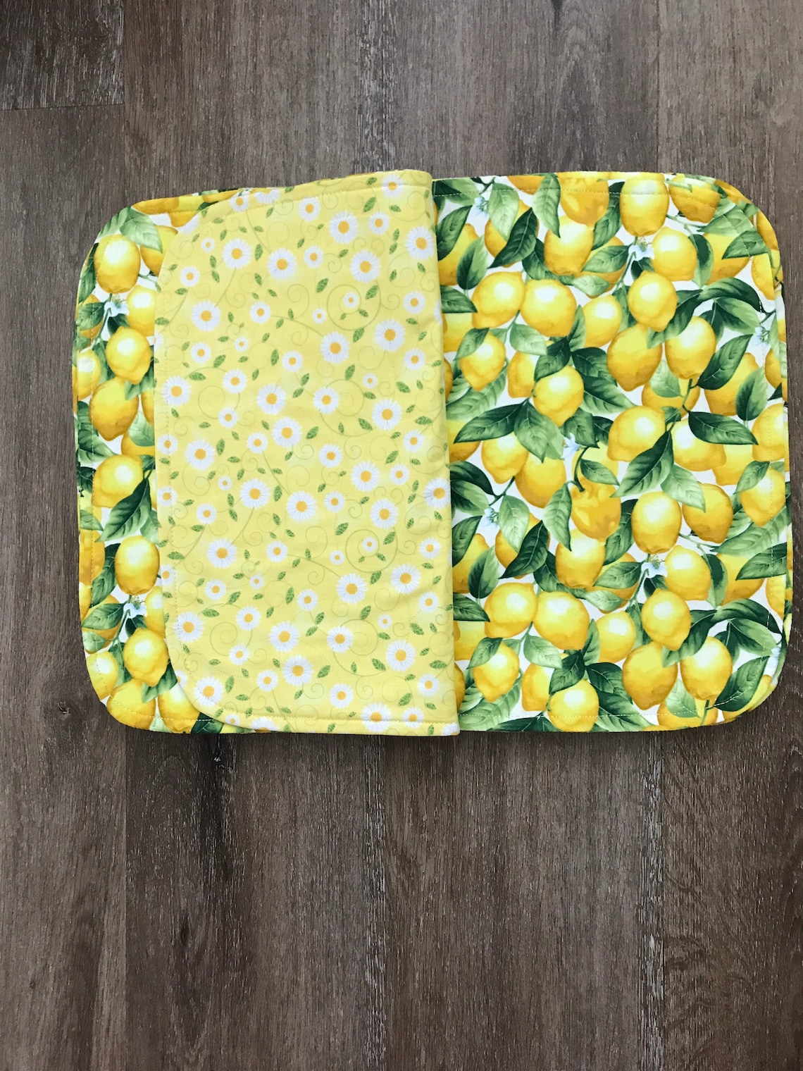 Reversible Placemats Set of 6 Lemons Etsy