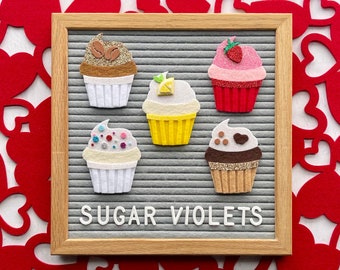 Cupcake Letter Board Icon and Accessory