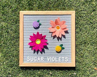 Spring Flowers Letter Board Accessories