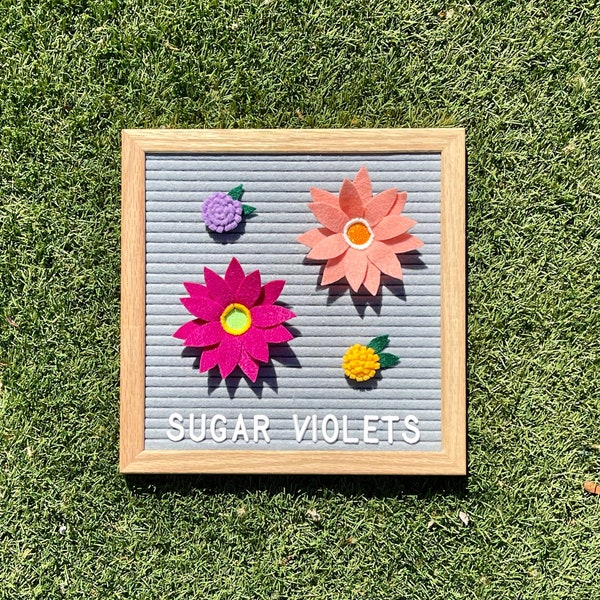Spring Flowers Letter Board Accessories