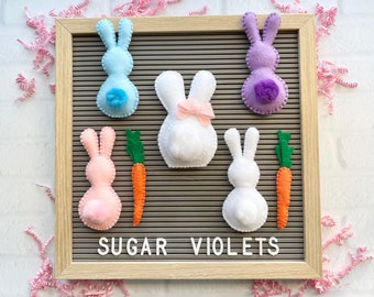 Bunnies and Carrots Letter Board Accessories