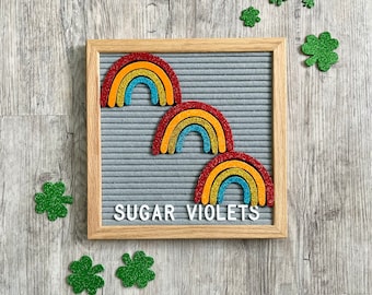 Glitter Rainbow Letter Board Accessory