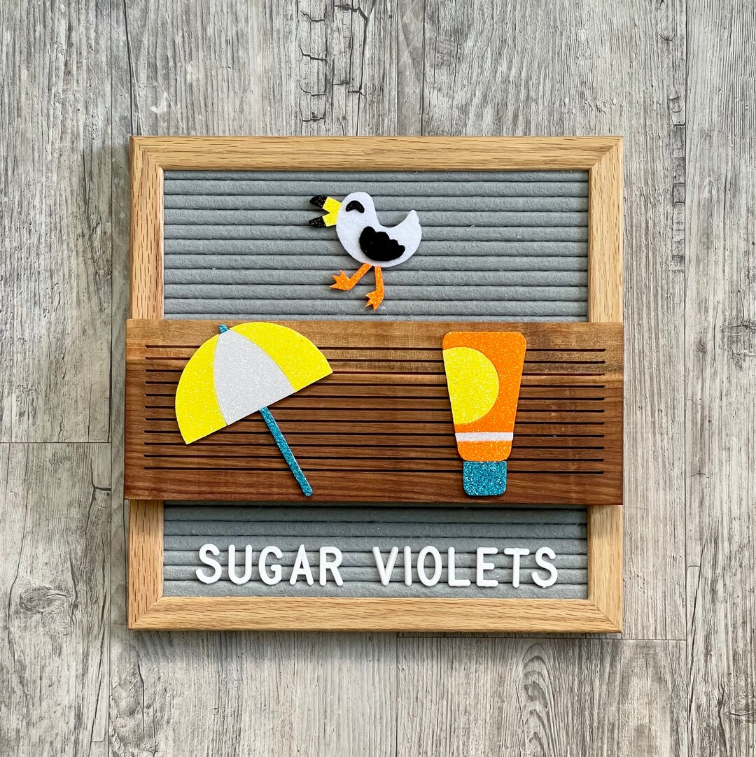 Beach Life Letter Board Accessories Sunblock, Seagull, and Umbrella - Etsy