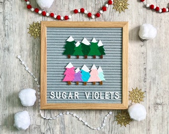 Christmas Forest Letter Board Icons