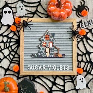 Haunted House Letter Board Icon and Accessory