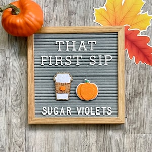 Pumpkin Spiced Latte Letter Board Icon and Accessory