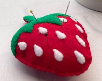 Felt Strawberry Pincushion