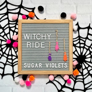 Witch’s Broom Letter Board Accessory