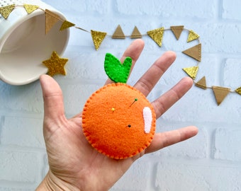 Tangerine pin cushion