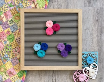 Rose Trio Letter Board Accessory
