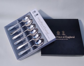 Vintage Arthur Price of England  Silver Plated Boxed Tea Spoons Set