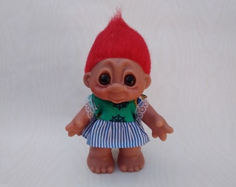 Vintage  7 inches Dam Troll Doll /Danish Lucky Troll