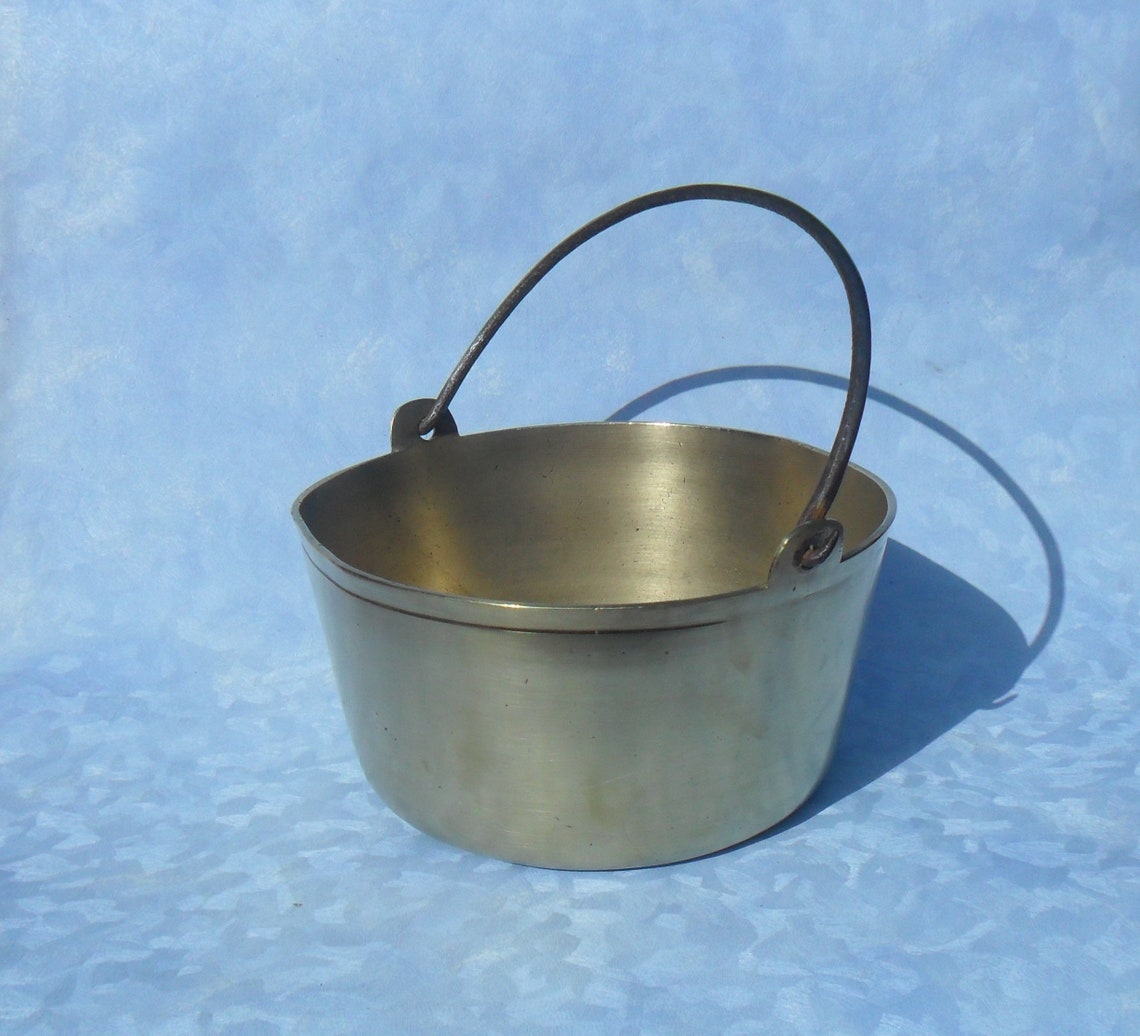 Vintage Brass Jam Pan with Swing Cast Iron handle Etsy