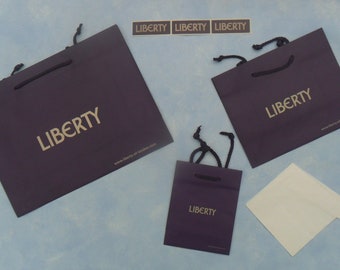 Vintage Liberty Paper Gift Bags Labels and Tissue Paper