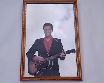 Vintage 70s Elvis Presley Mirror (medium size mirror )