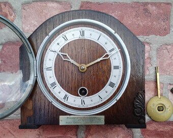 Vintage Bentina 8 day clock with pendulum (spares and repairs)