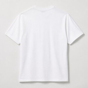 Software Developer Debugging design graphic T-shirt in white, flat blank back
