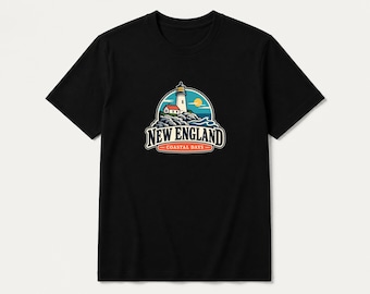 New England Coastal Heritage T-Shirt, Outdoor Lifestyle Tee, Travel Gift