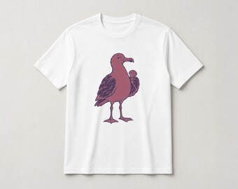 Seabird Gull Coastal Graphic Tee, Unisex Shirt, Animal Lover Gift