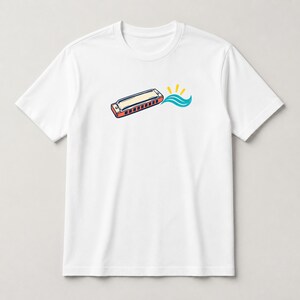 Harmonica T-Shirt, Blues Harp Player Tee, Musician Practice Gift