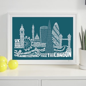 London Typography skyline Print v.2