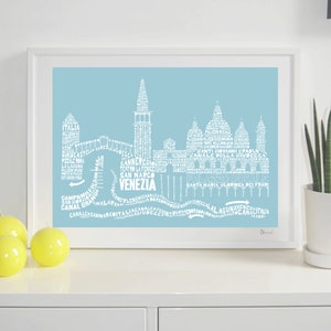 Venice Skyline Typography Imprimer