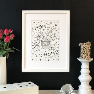 Home Sweet Home Tattoo embellished print