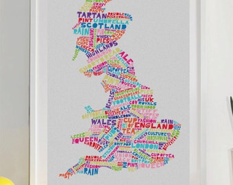 UK Typography Print