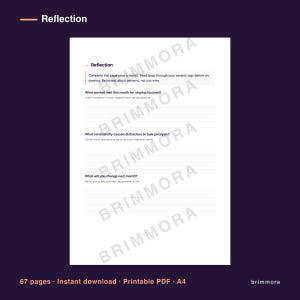 Body Doubling & Deep Work Session Log Printable Planner PDF bild 6