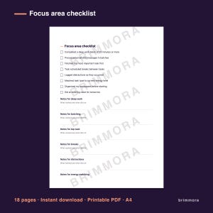 adhd weekly planner printable pdf, time management pages image 5