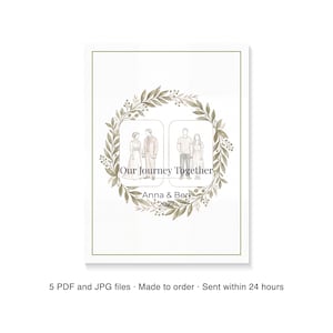 Then and Now Anniversary Photo Print for Couples, Custom Comparison Poster, Printable Instant PDF 30 x 40 cm image 6