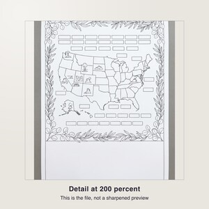 Personalized national park map print, custom travel tracker poster with family name, 30 x 40 cm PDF, instant download image 3