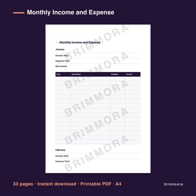 Freelance Invoice and Expense Tracker Printable, Client Log, Mileage and Quarterly Tax Pages, PDF image 3