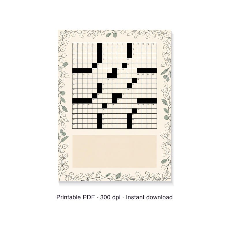 custom crossword puzzle wedding gift, personalized crossword print for couple, printable PDF 30 x 40 cm image 6
