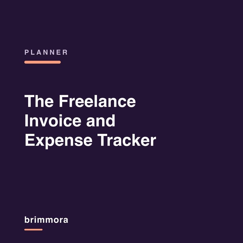 Freelance Invoice and Expense Tracker Printable, Client Log, Mileage and Quarterly Tax Pages, PDF image 1