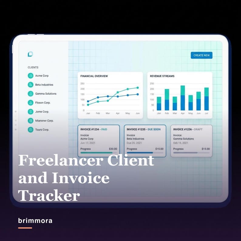Freelance Client and Invoice Tracker Printable, Weekly Admin Checklist and Payment Follow Up Pages imagen 1