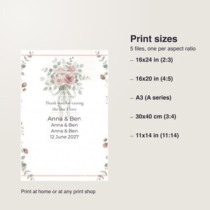 Mother of the Groom Poem Print, Personalized Wedding Gift for Parents, Custom Names and Wedding Date, Printable Wall Art PDF Bild 5