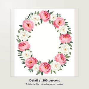 Sweet 16 Guest Book Sign Printable, Watercolor Peonies Roses Wreath, Instant Download PDF, Multiple Sizes for Party Decor image 3