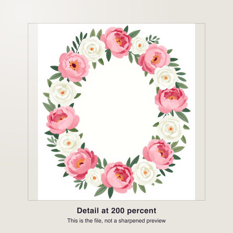 Sweet 16 Guest Book Sign Printable, Watercolor Peonies Roses Wreath, Instant Download PDF, Multiple Sizes for Party Decor image 3